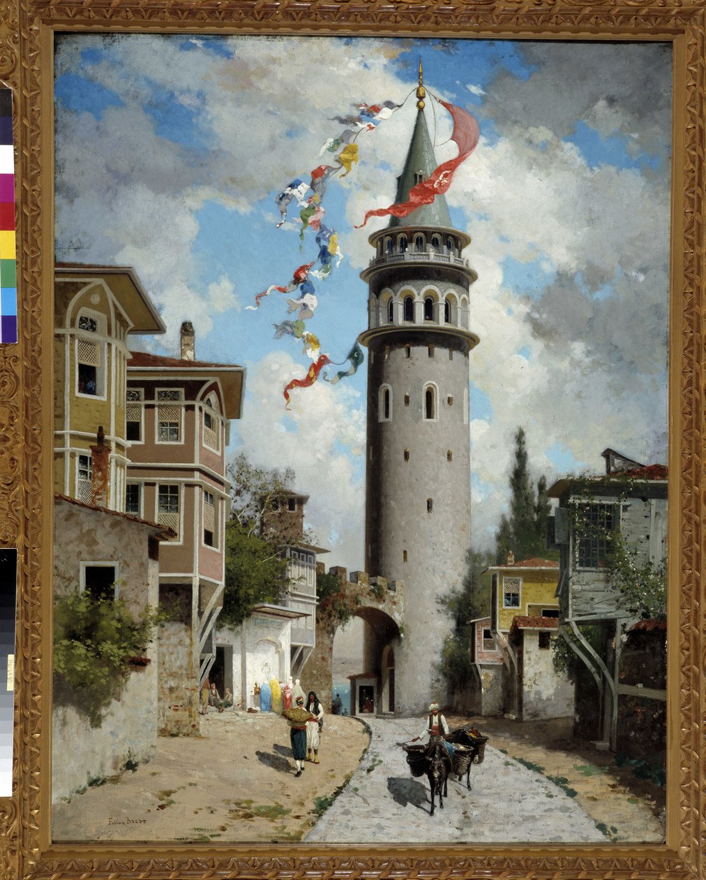 Uitzicht op de Galata-toren in Constantinopel door Fabius Brest