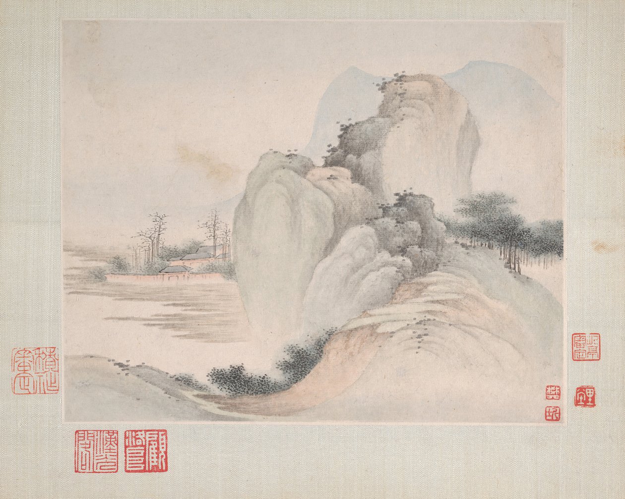 Landschappen geschilderd voor Yuweng, gedateerd 1673 door Fan Qi