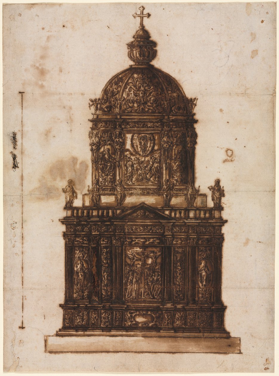 Ontwerp voor een Ciborium, 1600s door Fantoni Family Workshop