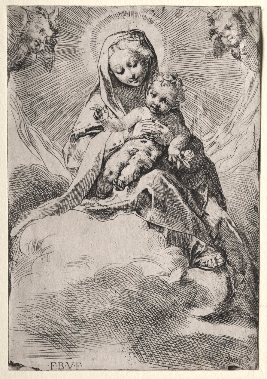 Madonna in de Wolken, ca. 1581 door Federico Barocci