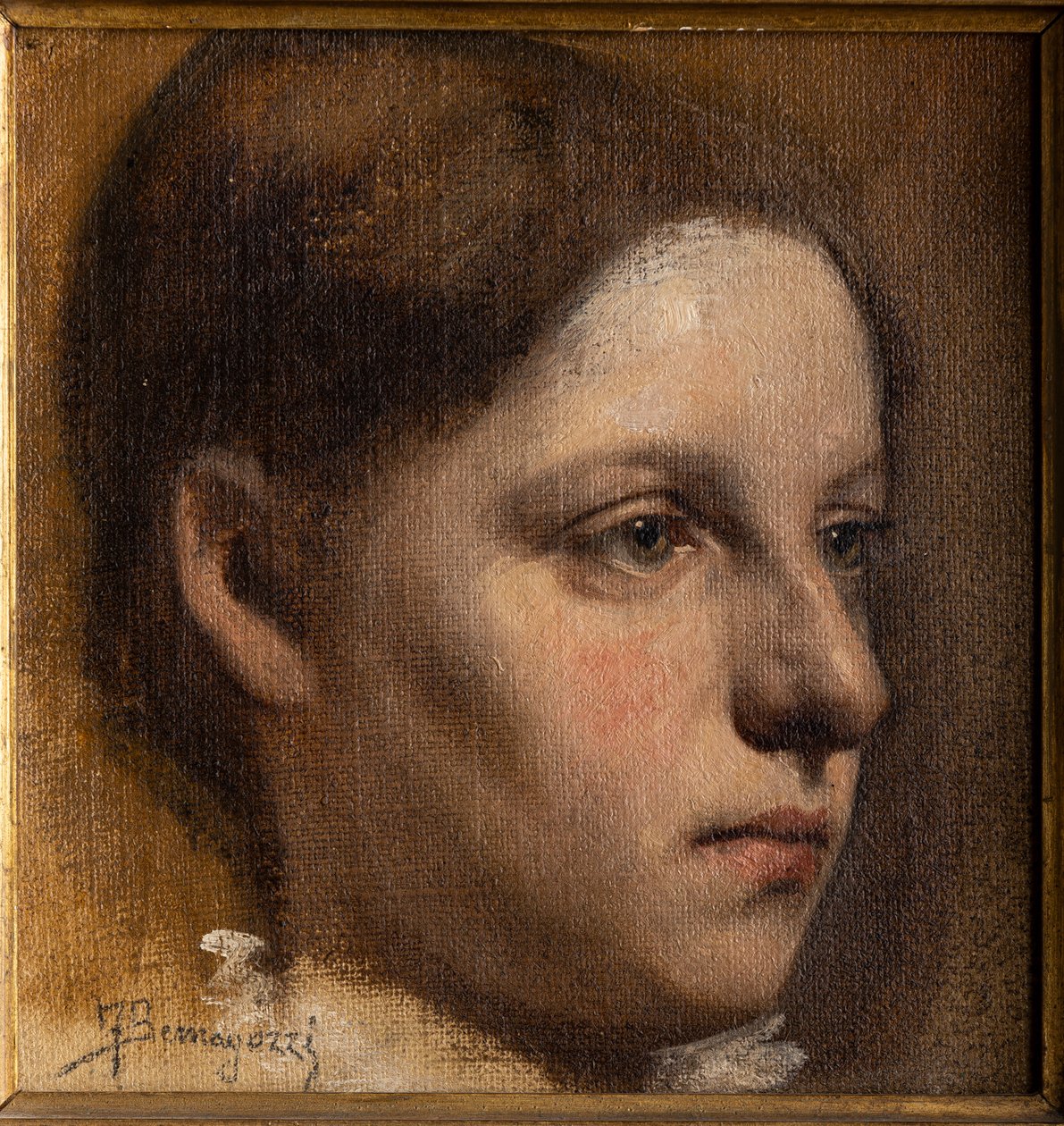 Portret van een Meisje door Federico Bernagozzi