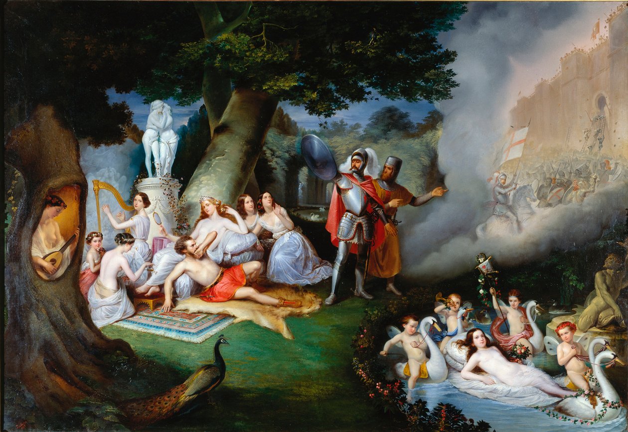 Renaud in de tuin van Armide (Illustratie van een scène uit 