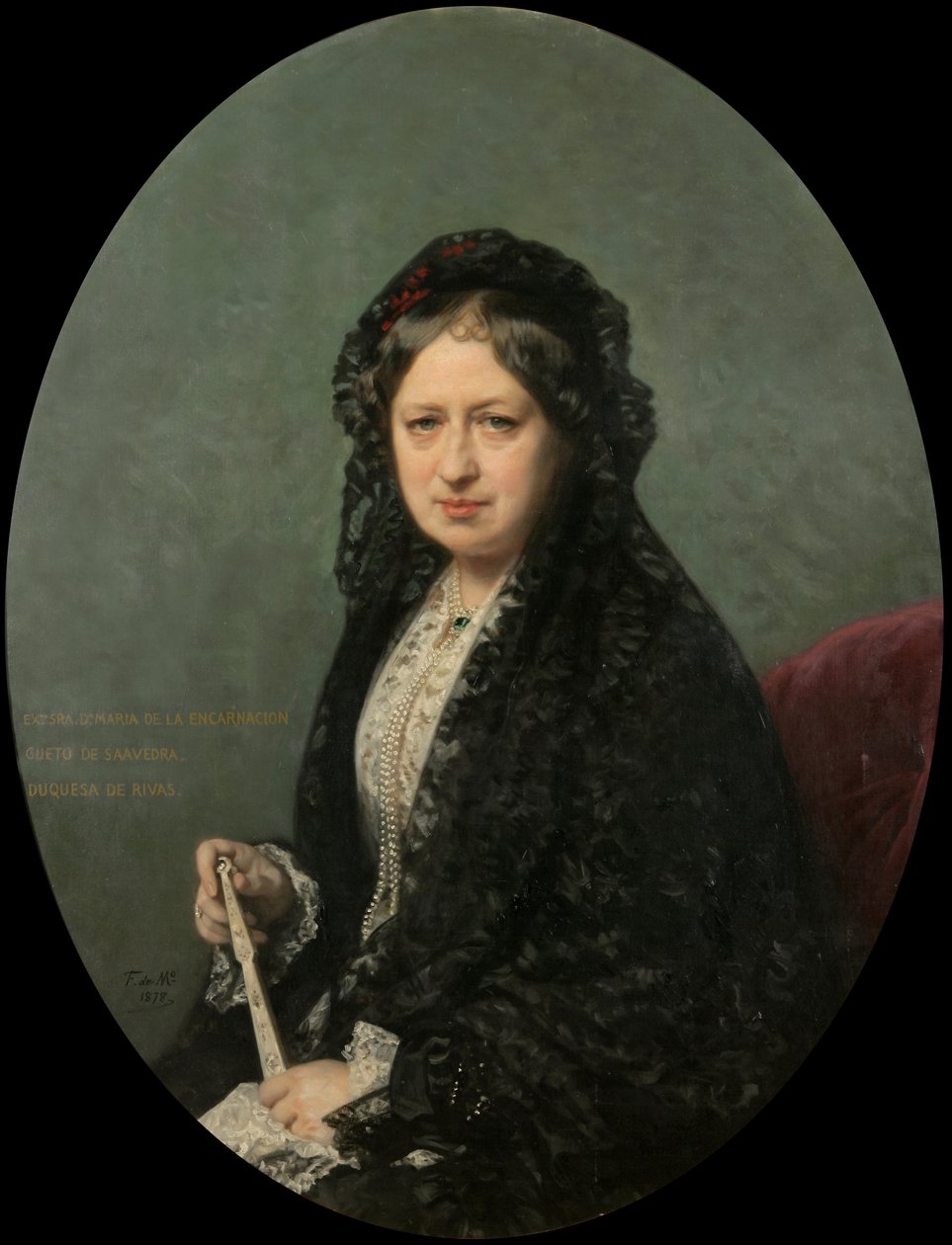 María Encarnación Cueto de Saavedra, hertogin van Rivas door Federico de Madrazo y Kuntz