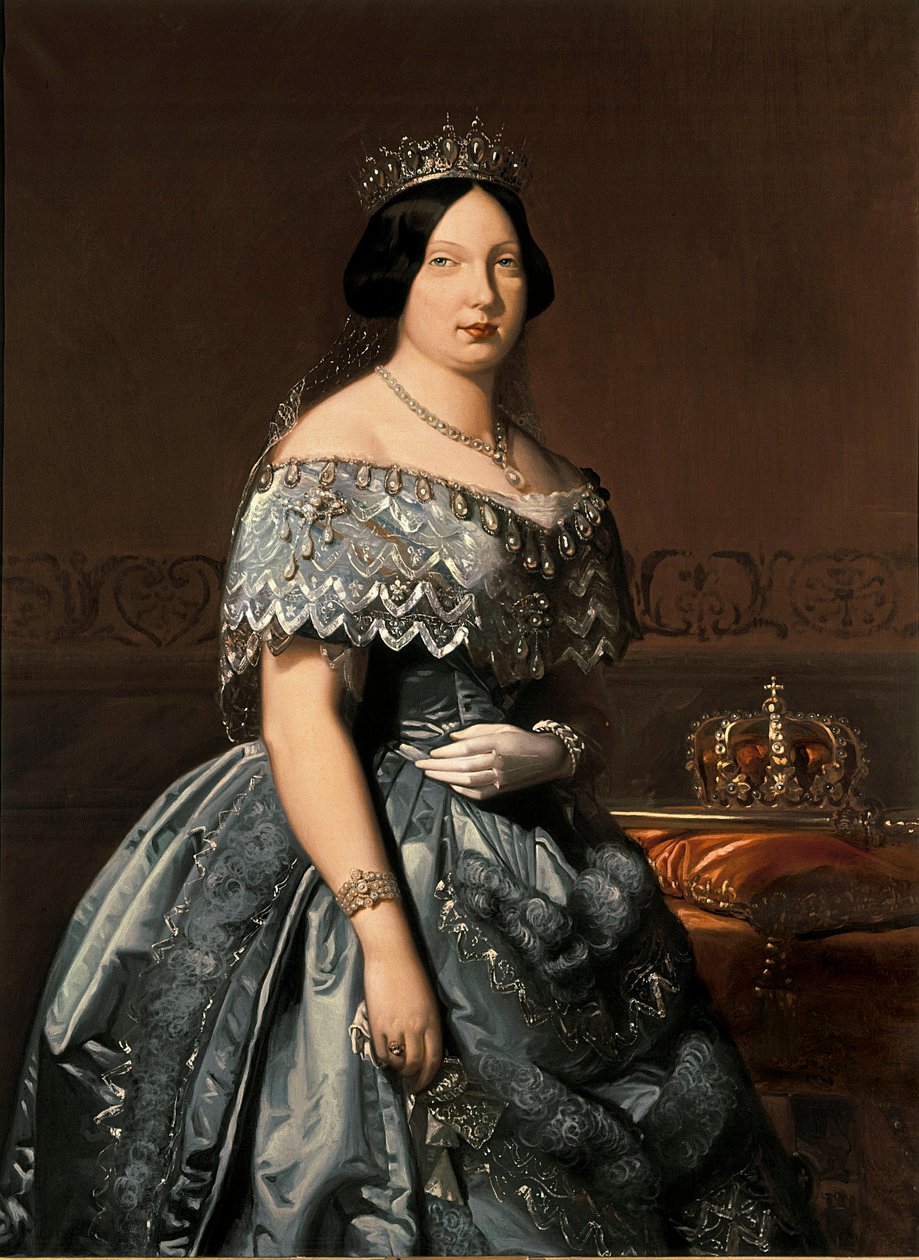 Koningin Isabella II van Spanje door Federico de Madrazo y Kuntz