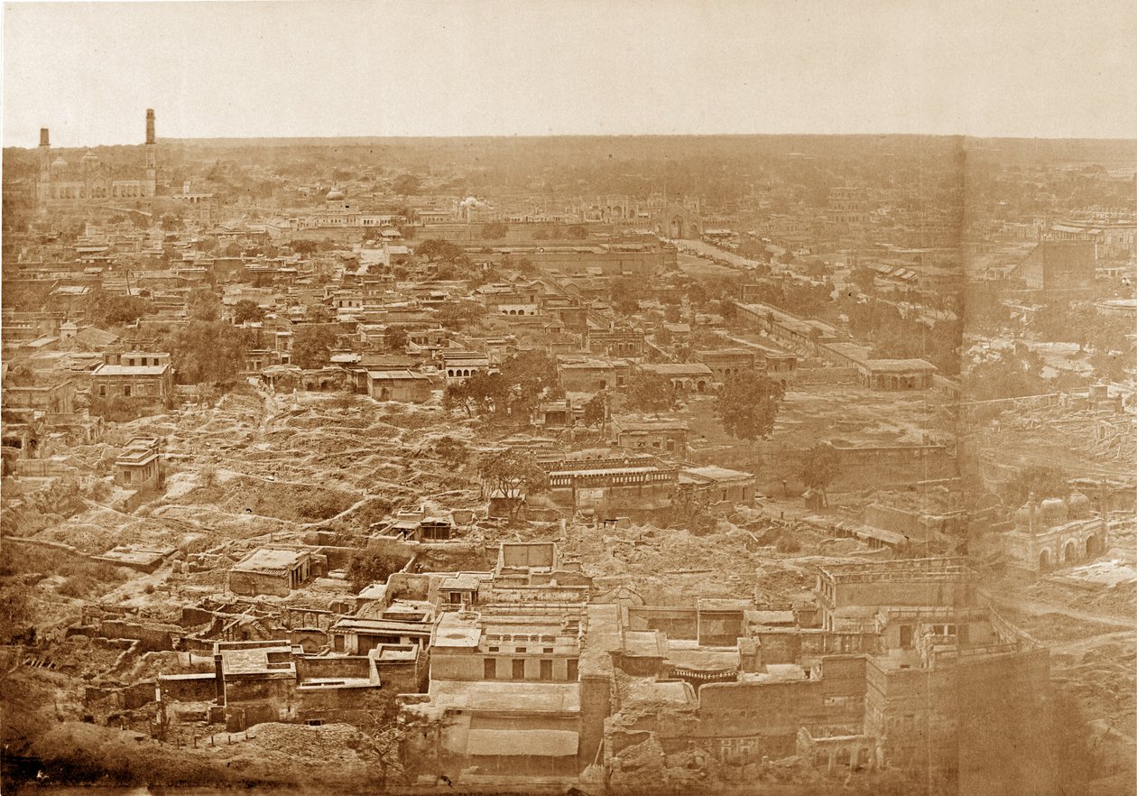 Panorama van MachiBoran, Lucknow door Felice Beato