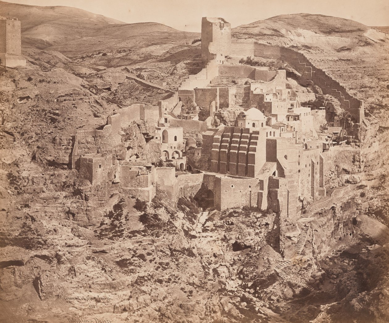 Klooster van Mar Saba door Felice Beato