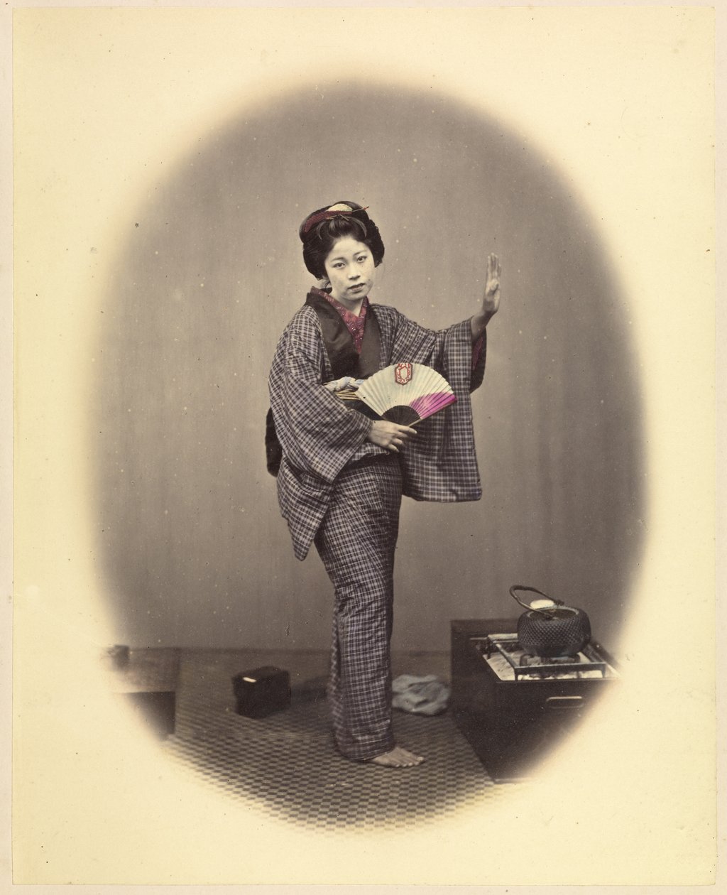 Dansend meisje 1868 Felice Beato door Felice Beato