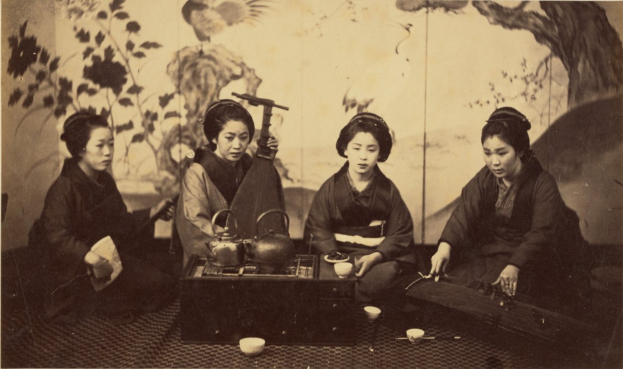 [Japanse muziekfeest] door Felice Beato