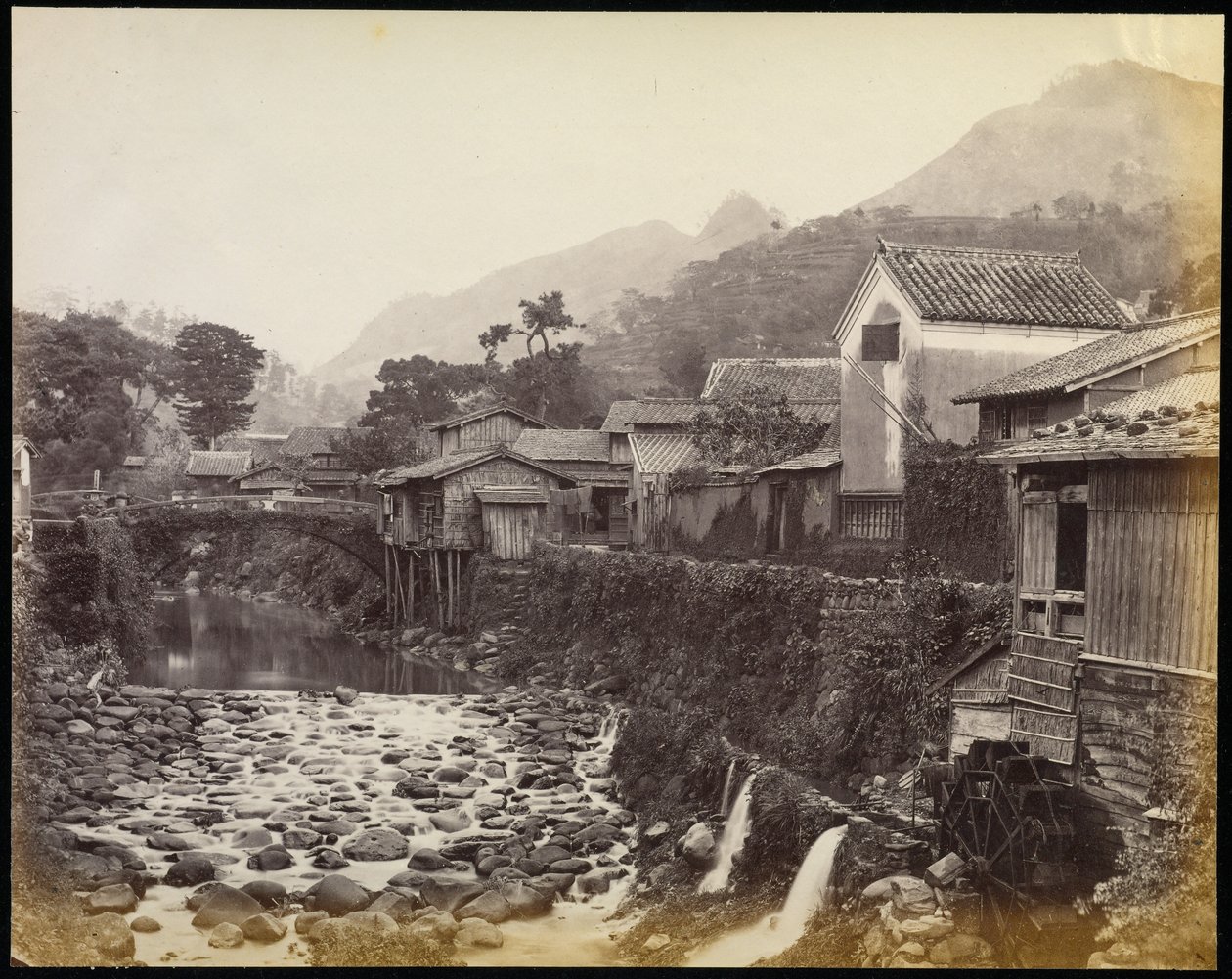Nagasaki van de Creek Native Towns door Felice Beato