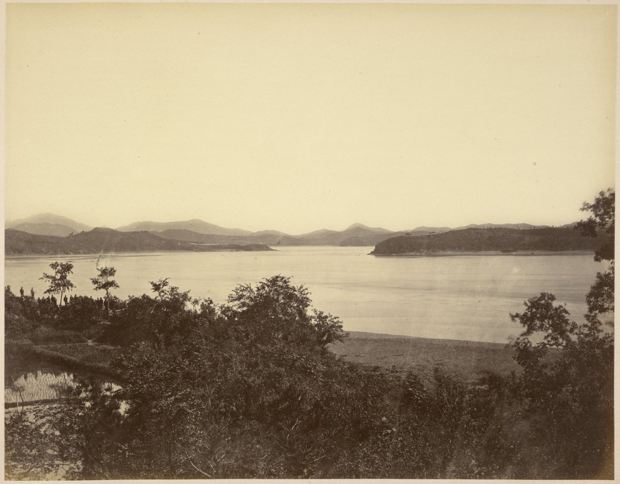 Uitzicht vanaf Fort Monocacy met Fort McKee in de verte door Felice Beato