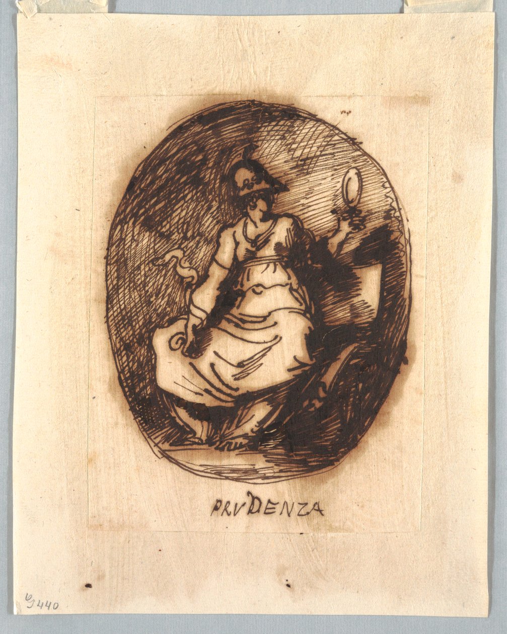 Decoratief Project met Voorzichtigheid in Ovaal door Felice Giani