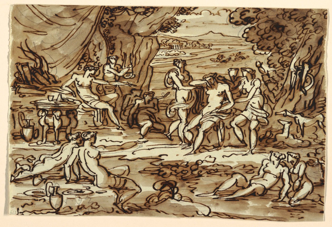 Diana en Callisto, Eetkamer, Palazzo Rasponi, Ravenna door Felice Giani