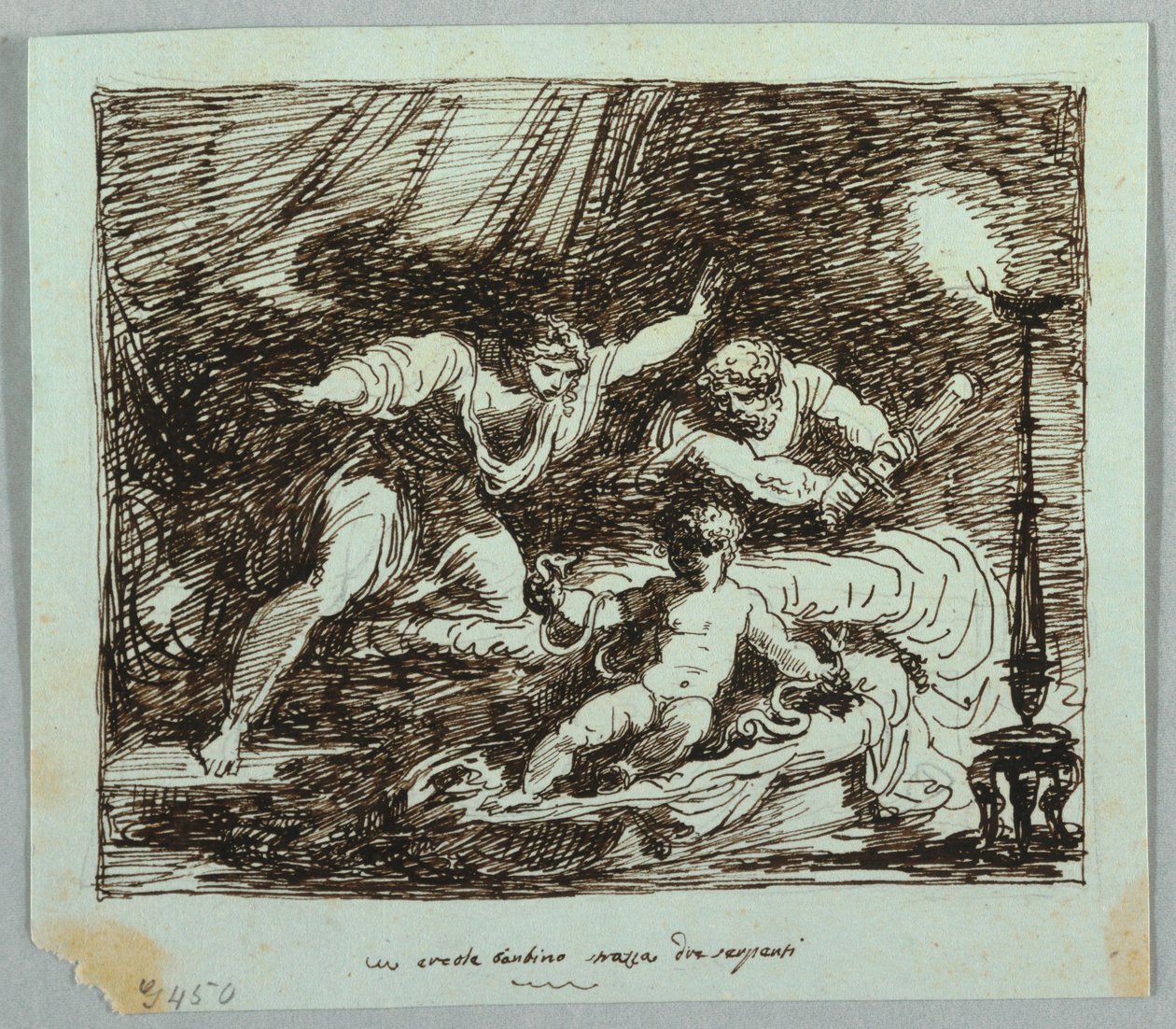 De Jonge Hercules die de Slang Wurgt door Felice Giani
