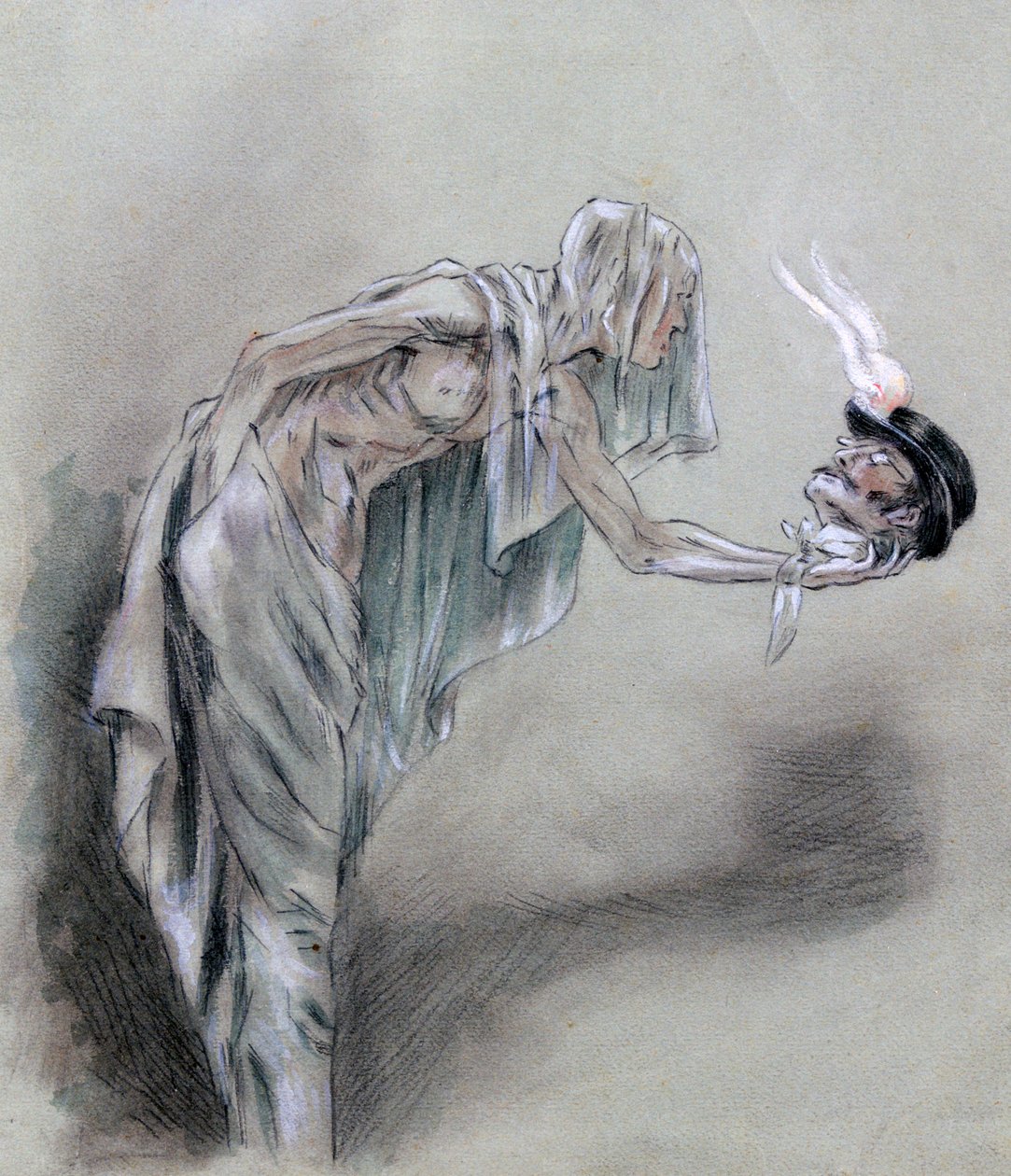Chez les Passants, ca. 1850-1898 door Felicien Joseph Victor Rops
