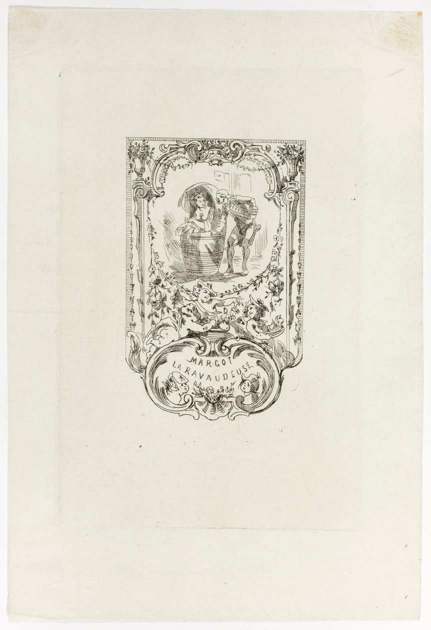 Frontispice van *Margot la Ravaudeuse* door Félicien Rops