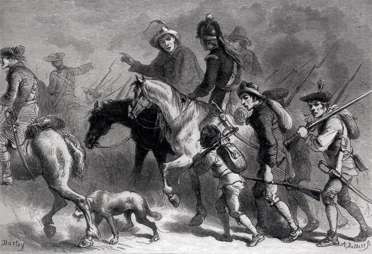 Opstand van de New England Yeomanry, gegraveerd door A. Bollett door Felix Octavius Carr Darley