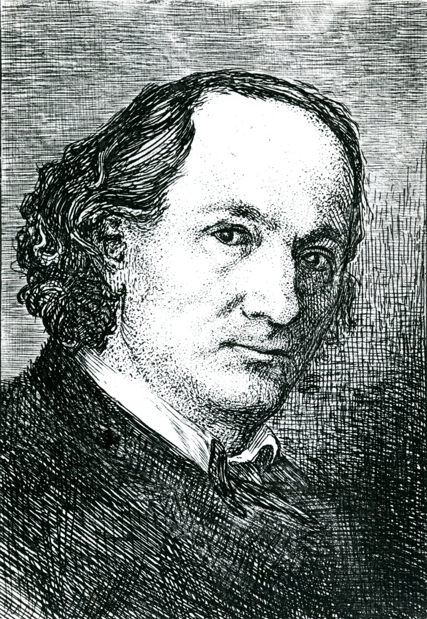 Charles Baudelaire (1821-67) door Felix (after) Bracquemond