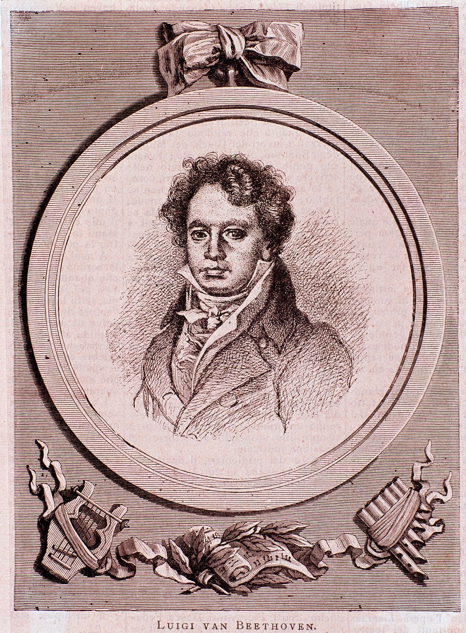 Portret van de Duitse componist Ludwig van Beethoven door Felix Auguste Clement