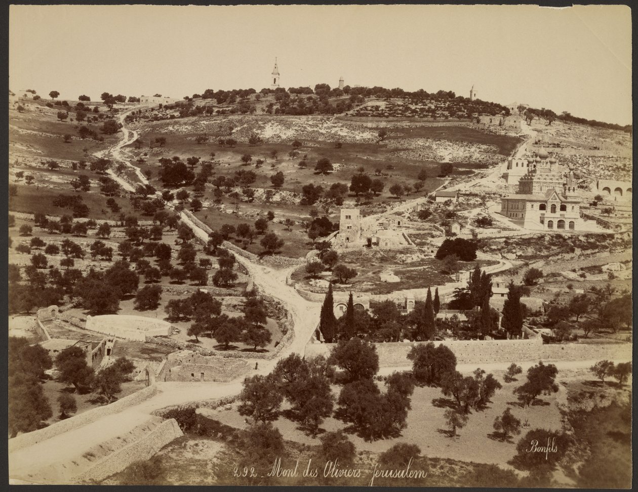 Olijfberg, Jeruzalem door Félix Bonfils