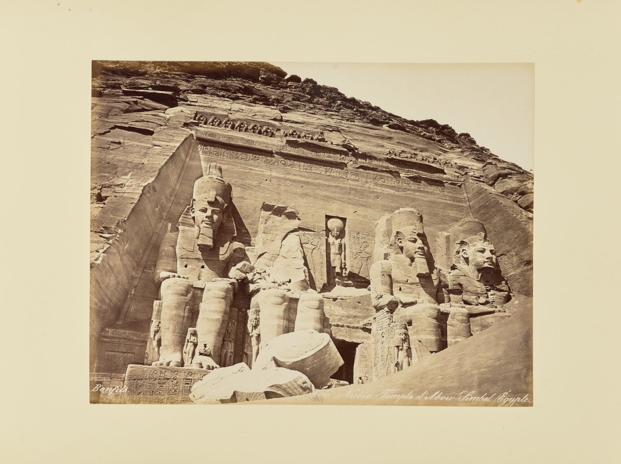 Nubië. Tempel van Abu Simbel, Egypte door Félix Bonfils