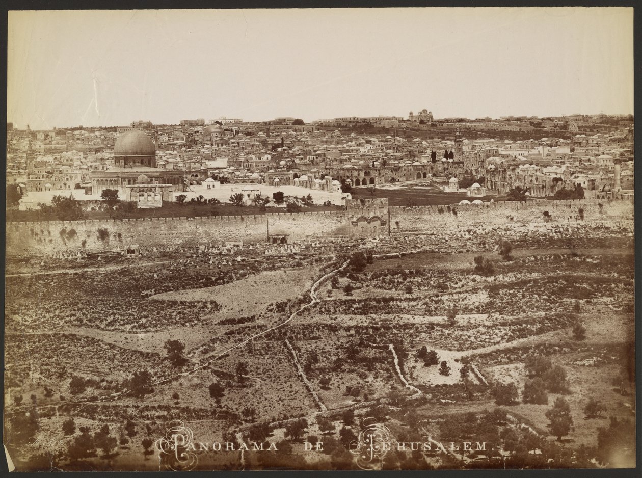 Panorama van Jeruzalem door Félix Bonfils