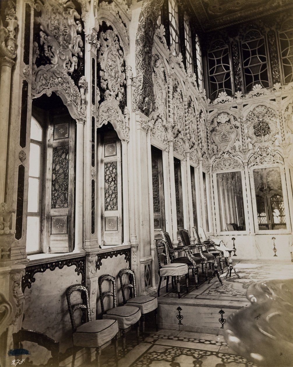 Rijk huis in Damascus door Félix Bonfils