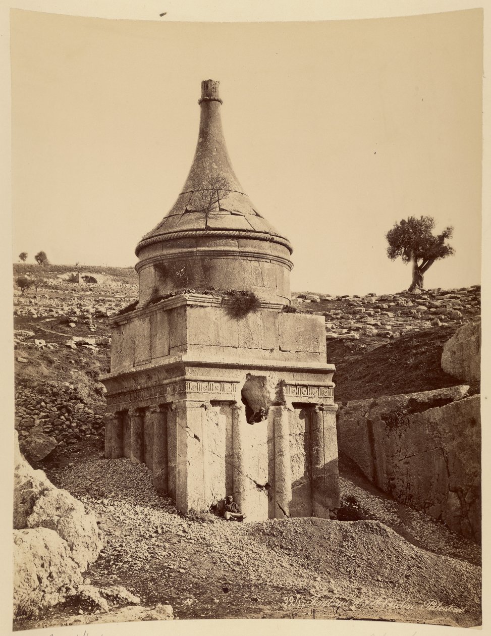 Graf van Absalom, Palestina door Félix Bonfils
