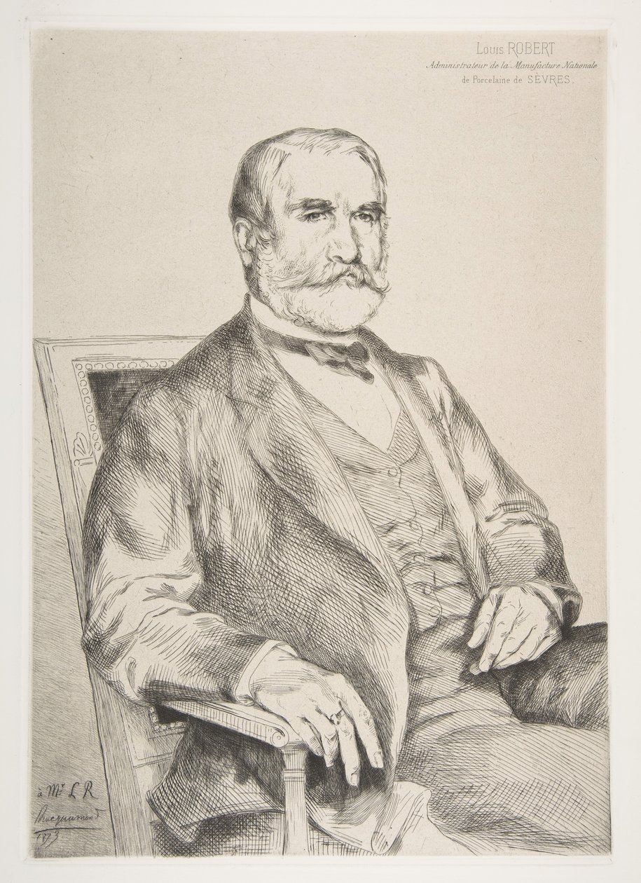 Portret van Louis Robert door Felix Bracquemond