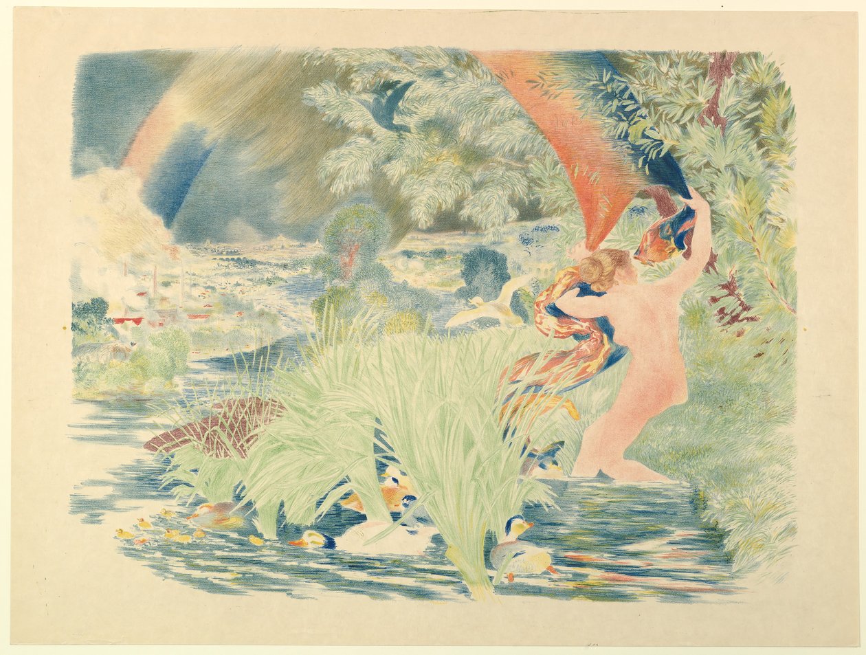 De regenboog, 1893 door Felix Bracquemond