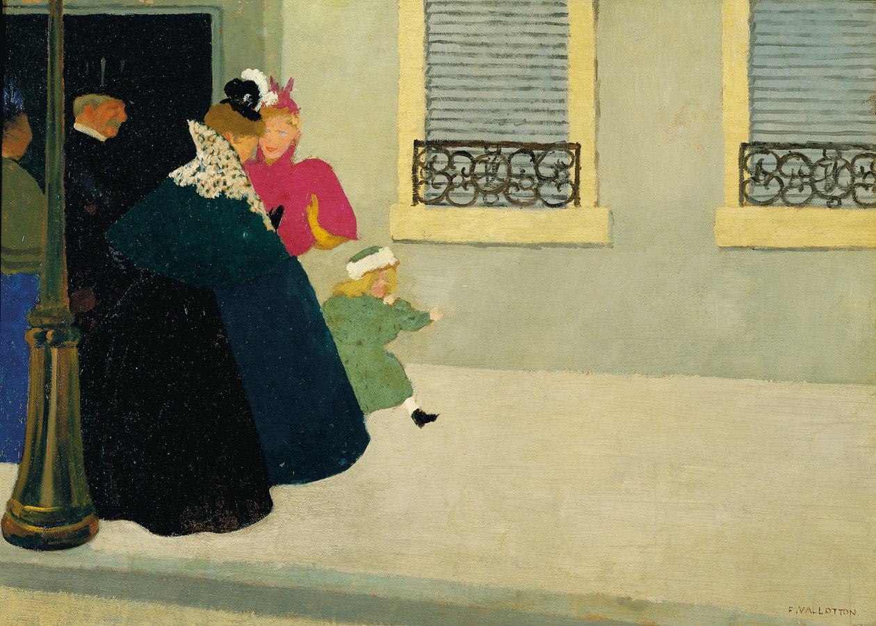 Een wandeling, ca. 1895 door Felix Edouard Vallotton