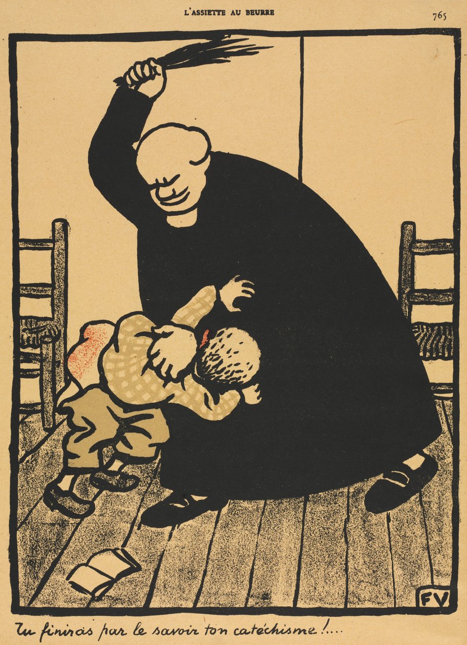 Crimes and Punishments VIII, 765: Youll learn... door Felix Edouard Vallotton