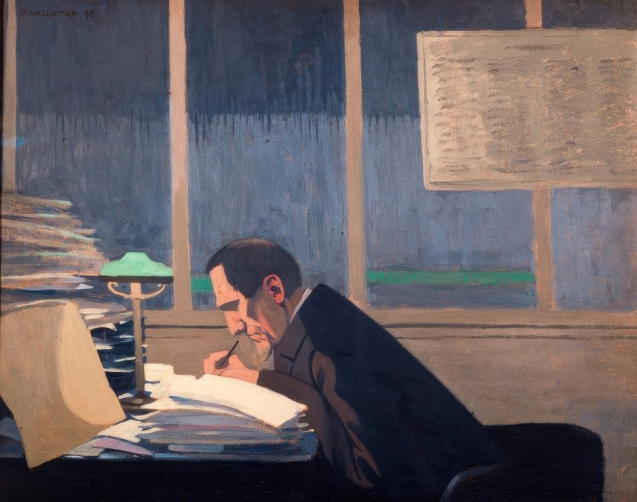 Felix Feneon bij de Revue Blanche door Felix Edouard Vallotton