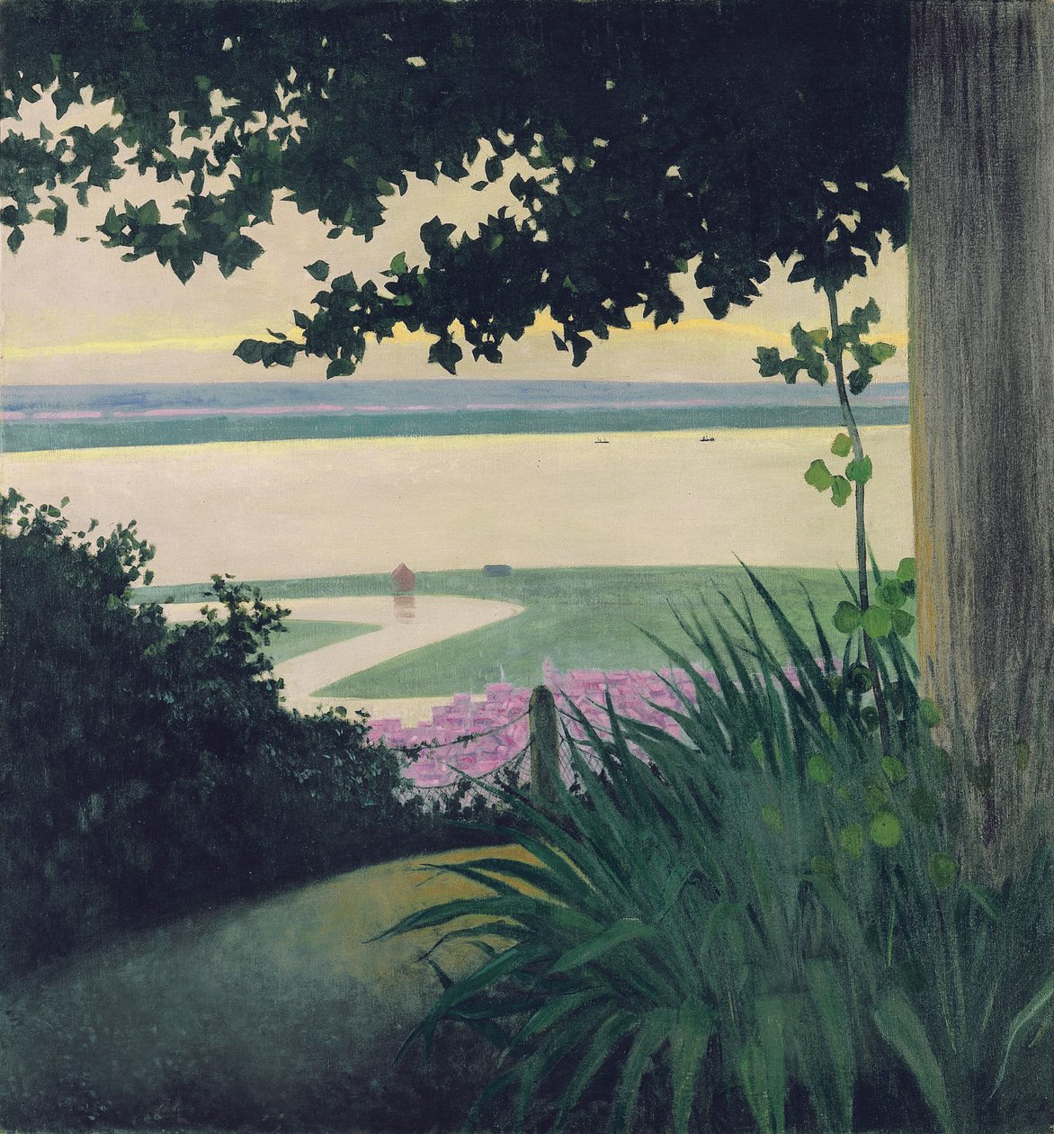 Honfleur en de Baai van de Seine door Felix Edouard Vallotton