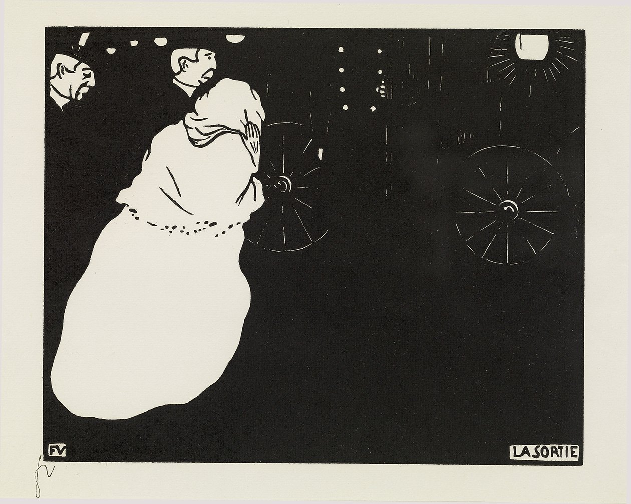 La Sortie, 1895 door Felix Edouard Vallotton