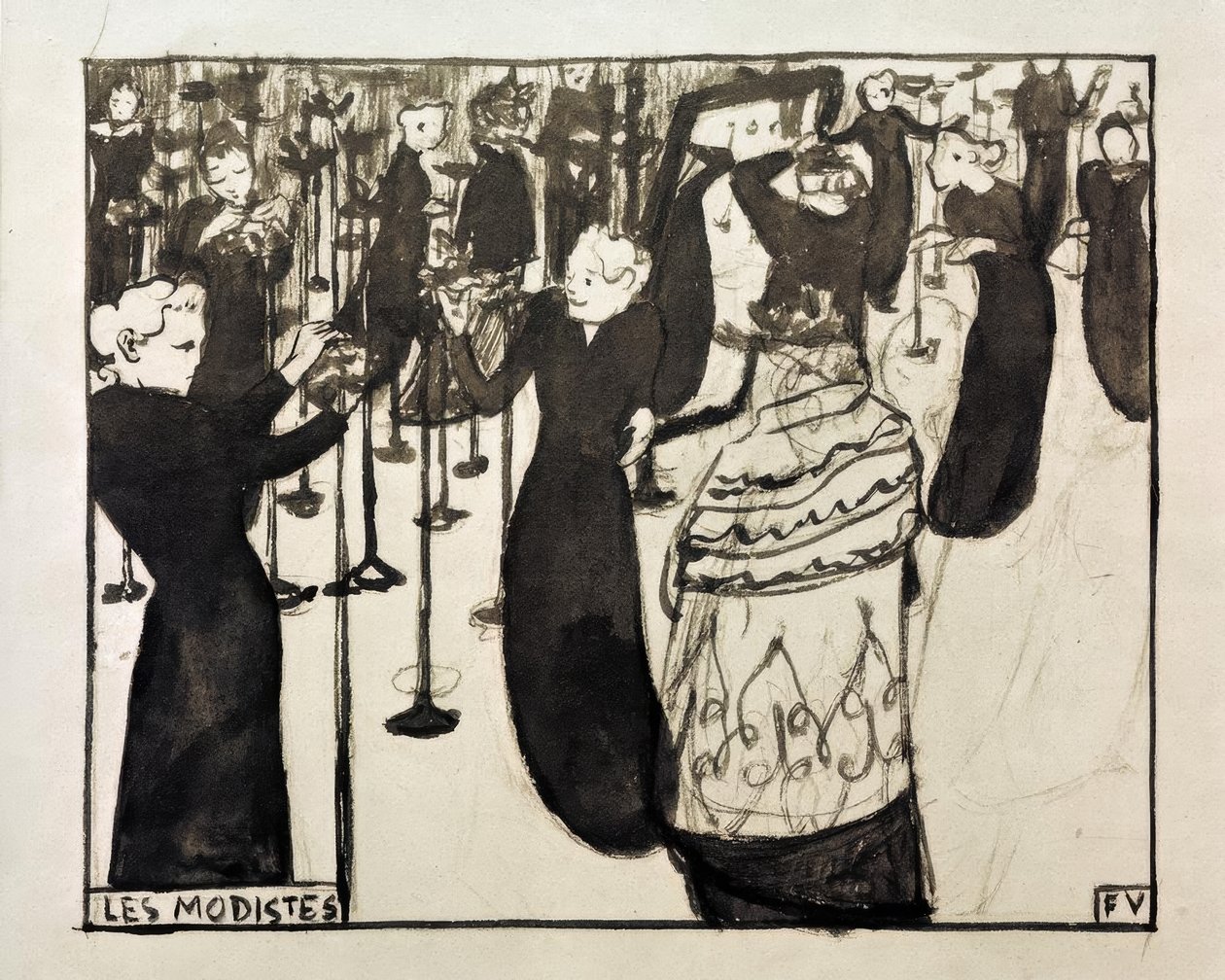De modiste door Felix Edouard Vallotton