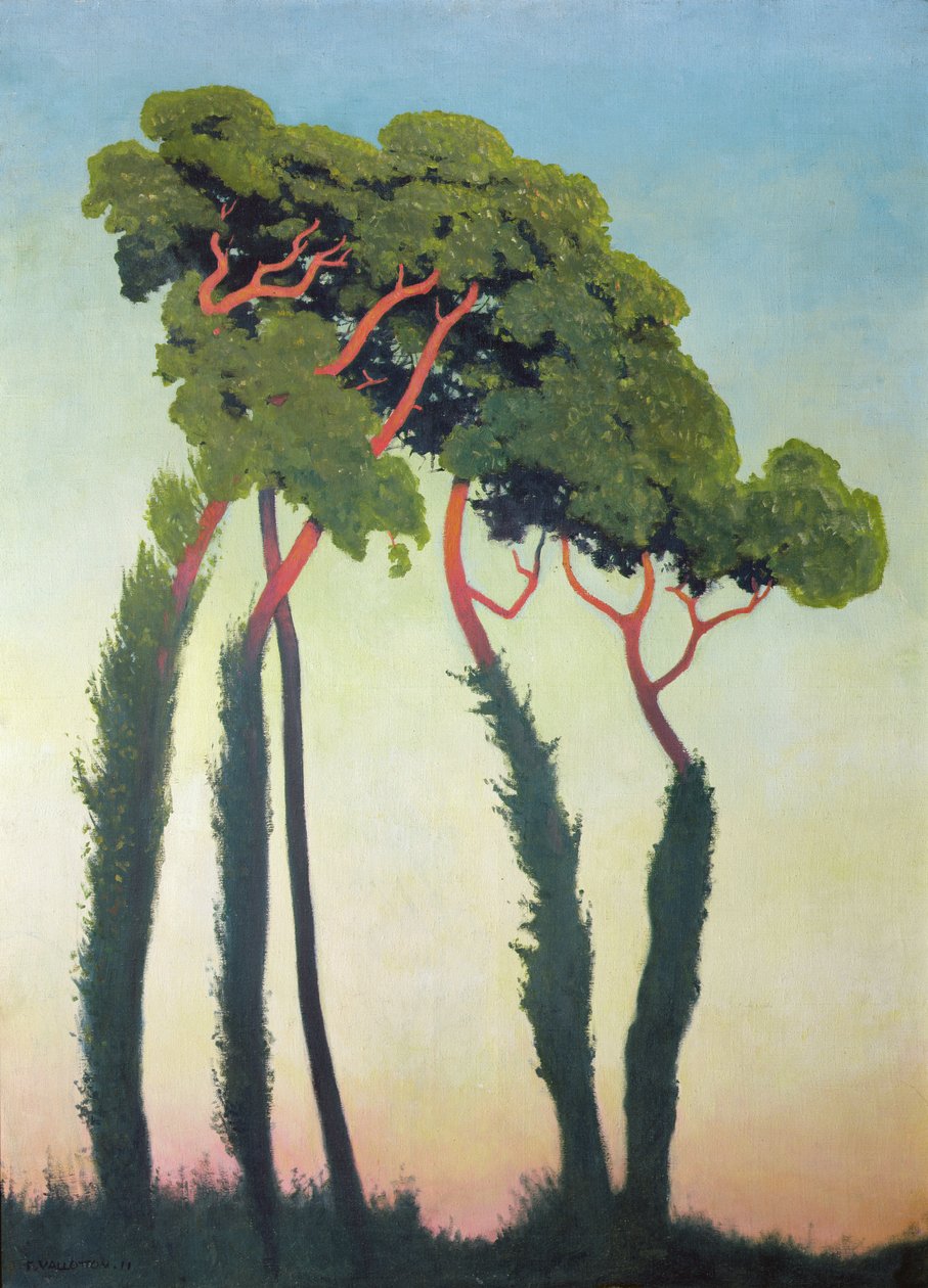 Landschap met Bomen door Felix Edouard Vallotton