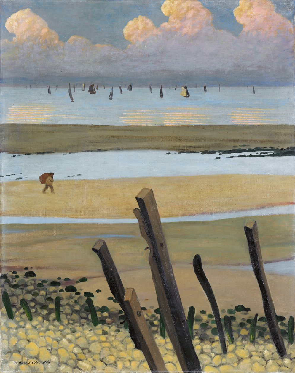 Laag tij bij Villerville, 1922 door Felix Edouard Vallotton