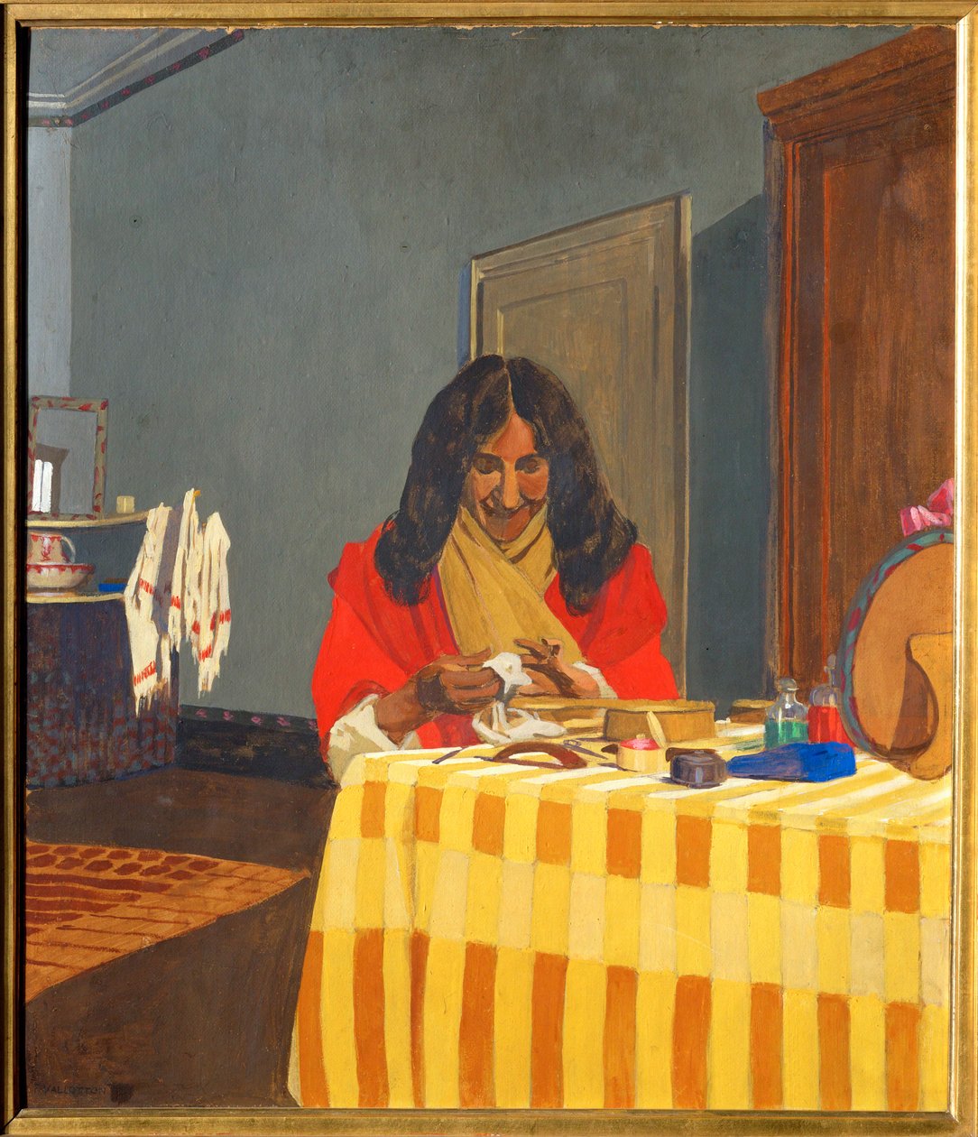 Mme. Felix Vallotton door Felix Edouard Vallotton