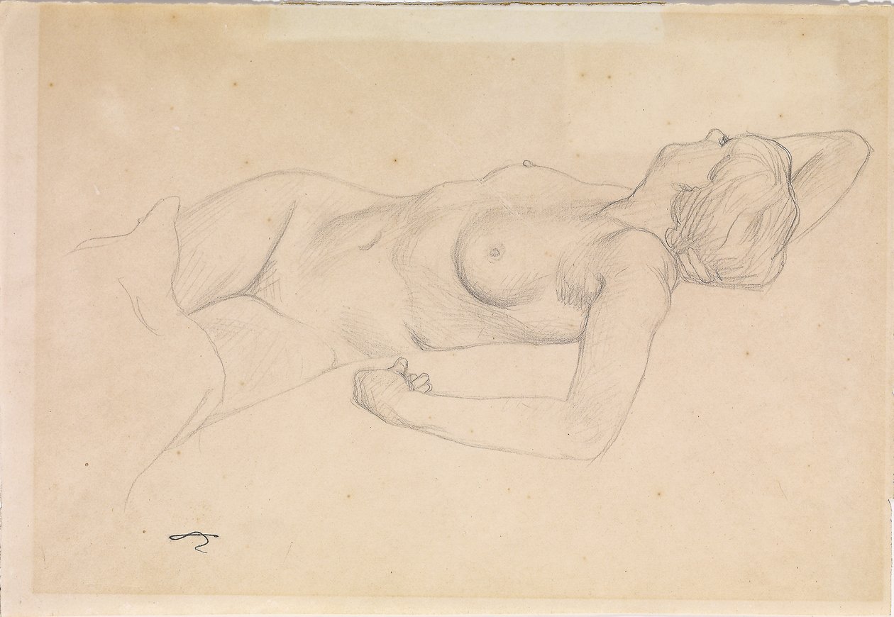 Liggend naakt door Felix Edouard Vallotton