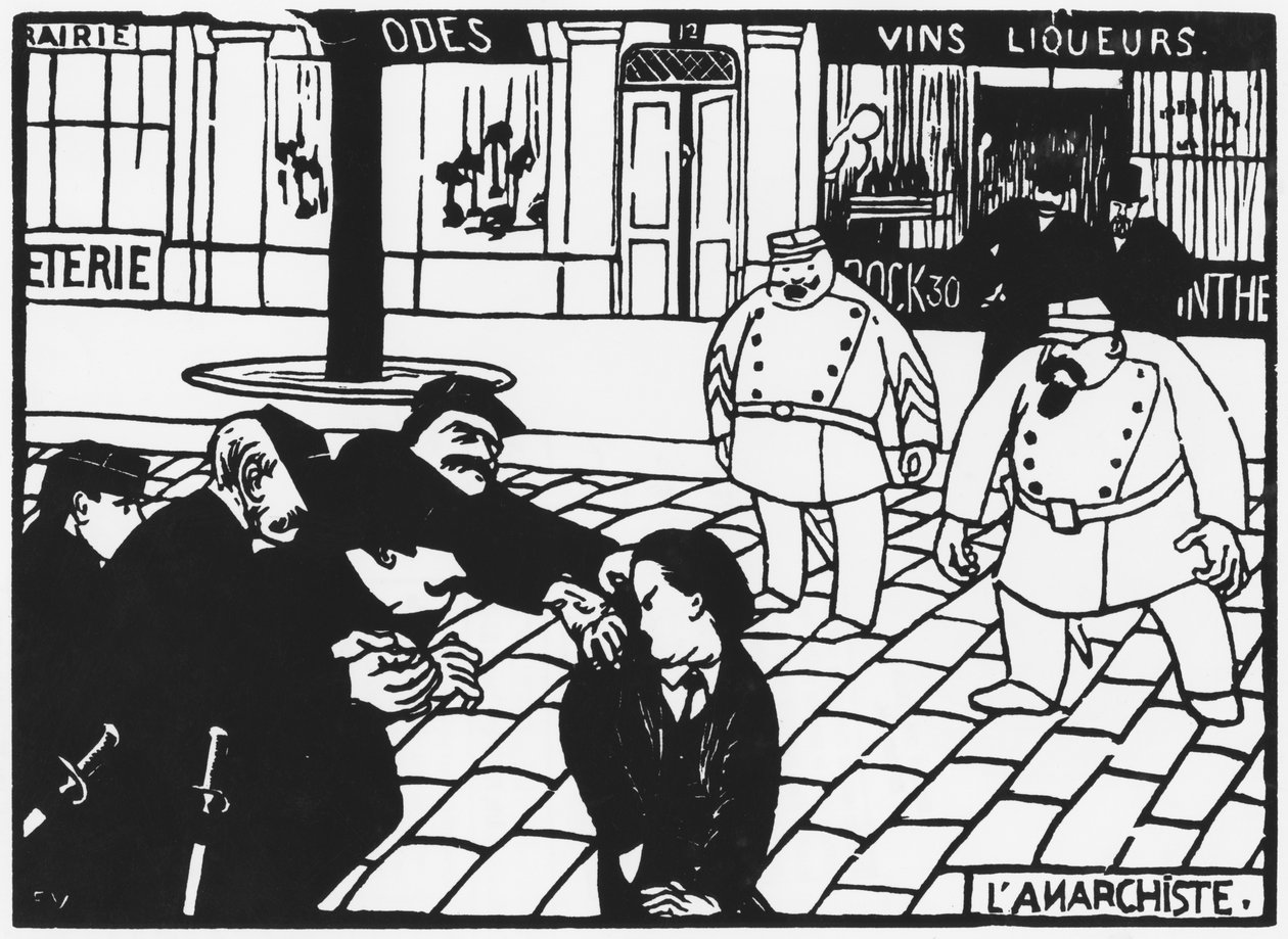 De anarchist, 1892 door Felix Edouard Vallotton