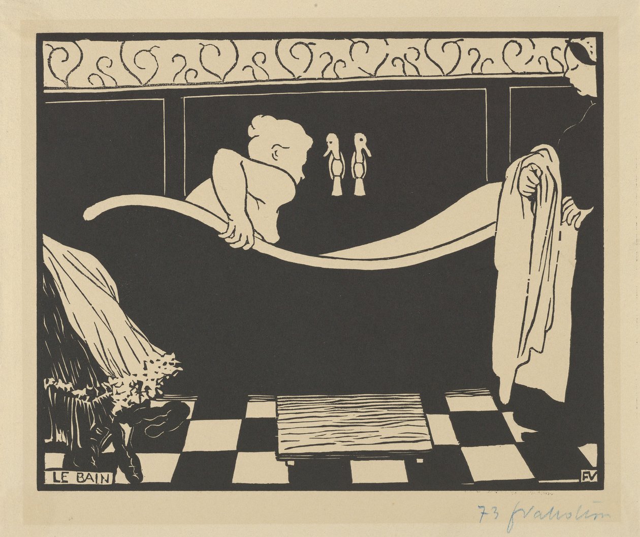 Het Bad (Le Bain) door Felix Edouard Vallotton
