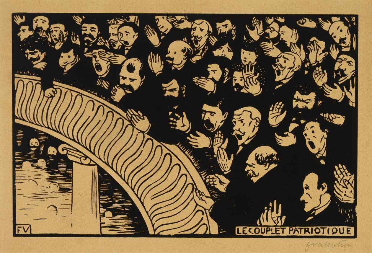 Het Patriottische Lied door Felix Edouard Vallotton