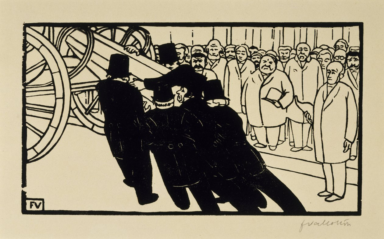 De Begrafenisondernemers door Felix Edouard Vallotton