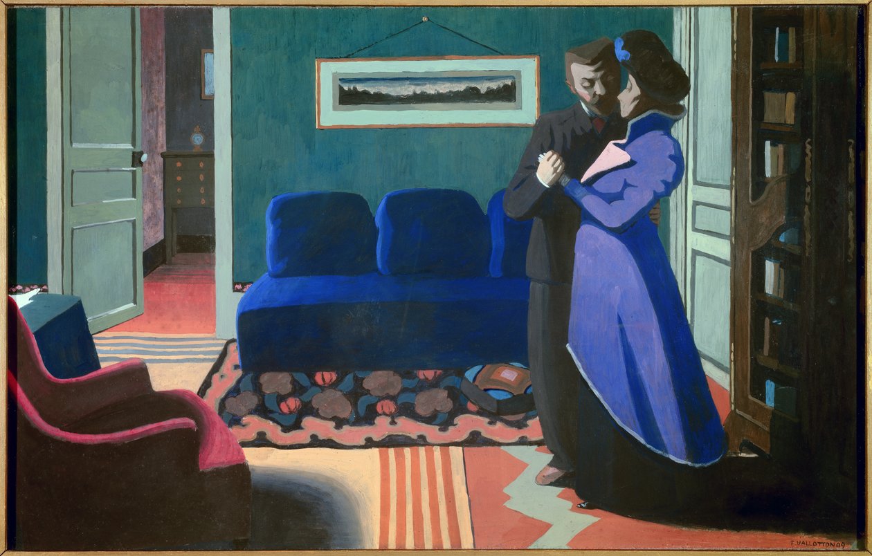 Het bezoek door Felix Edouard Vallotton