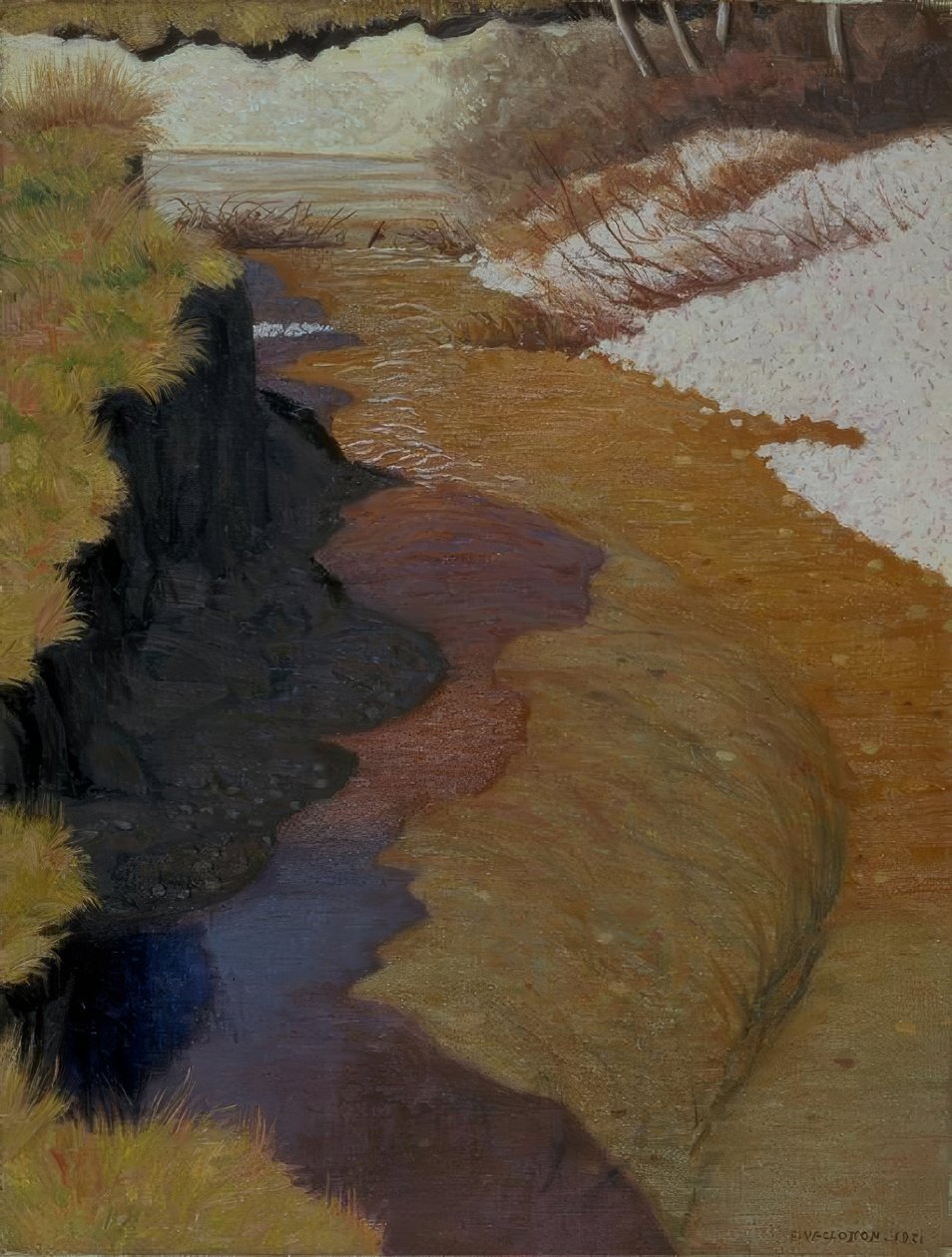Uitzicht op Cagne door Felix Edouard Vallotton