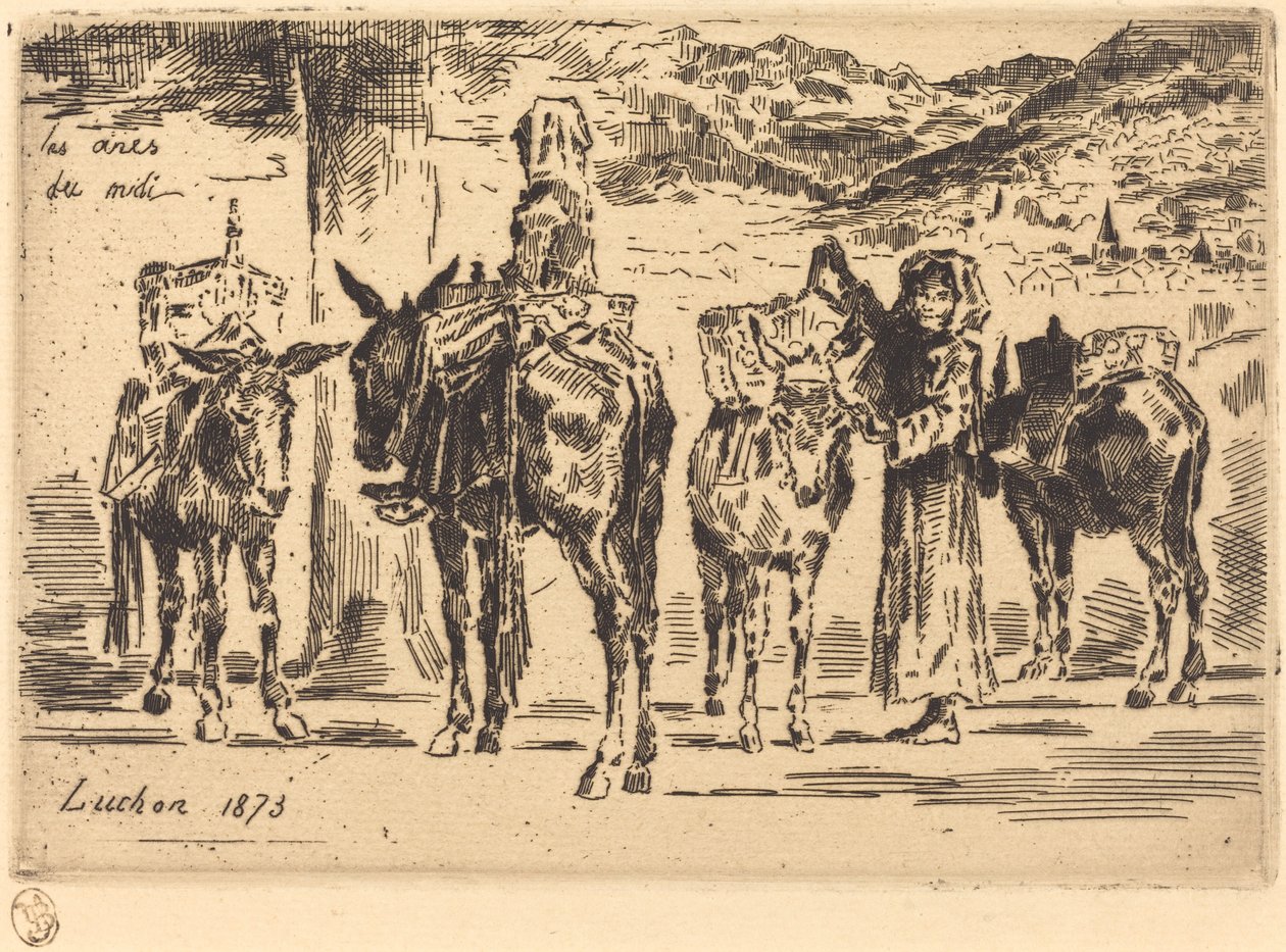 Bladen van Ezel uit het Zuiden door Felix Hilaire Buhot