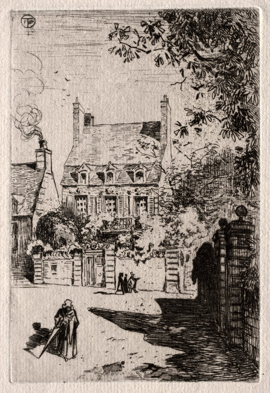 In Provincie: Het Huis in Orléans, c. 1875 door Felix Hilaire Buhot