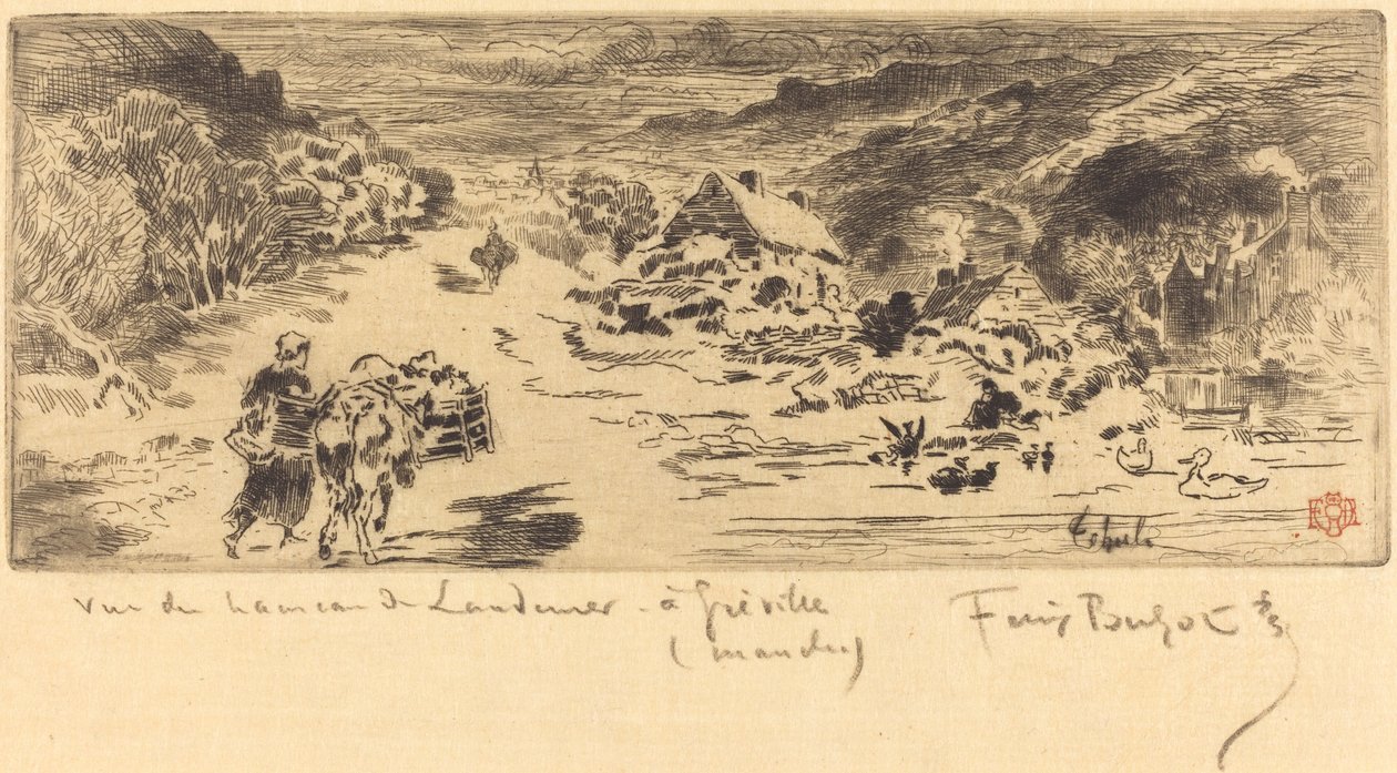 De ingang van Landemer Hague door Felix Hilaire Buhot