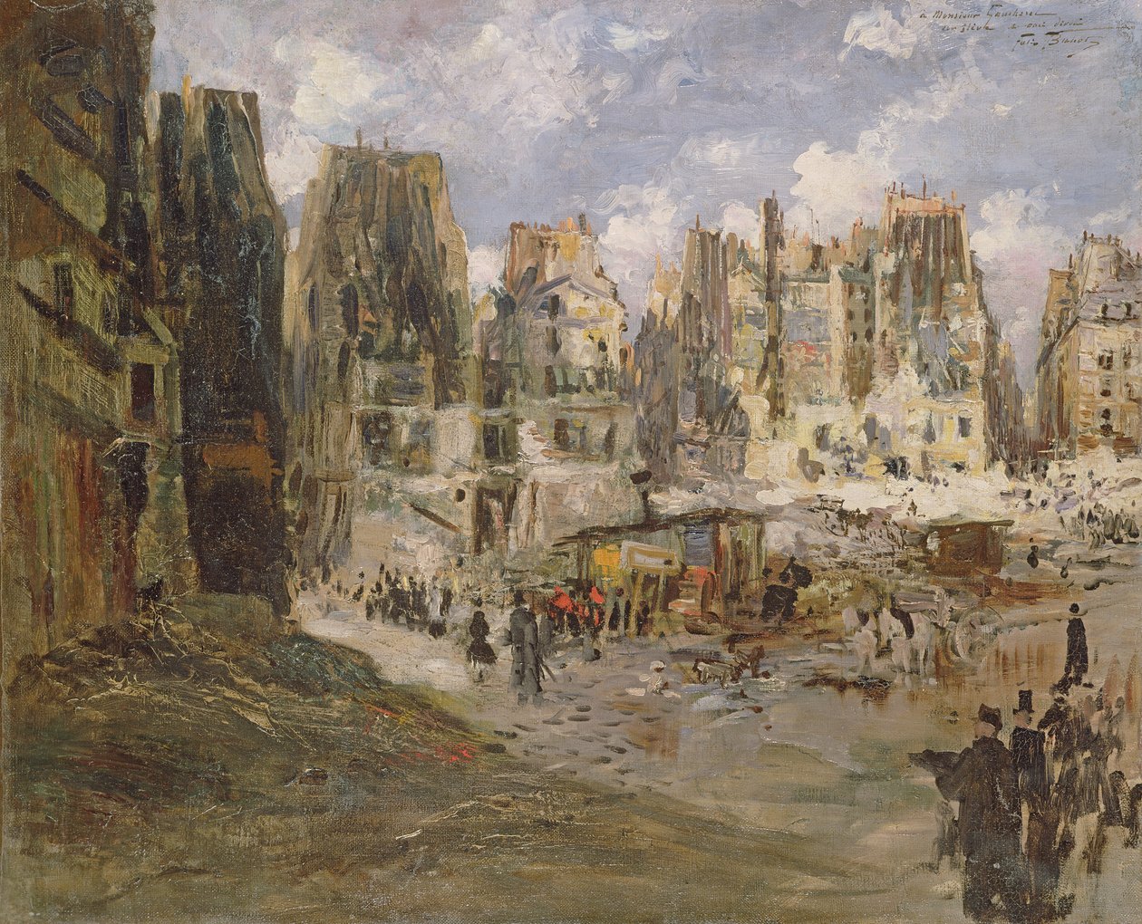 La Butte aux Moulins door Felix Hilaire Buhot