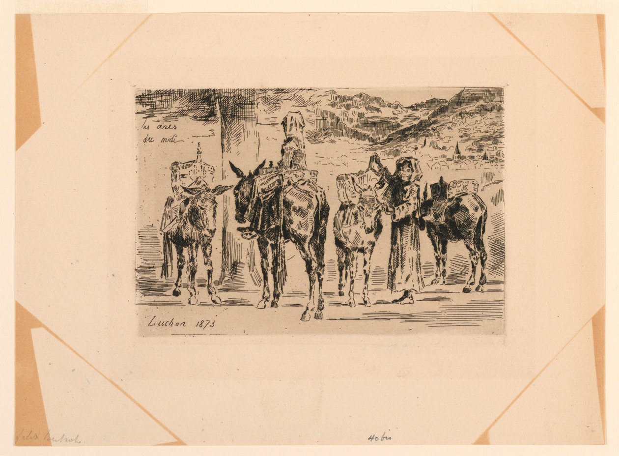 De ezels van het zuiden door Felix Hilaire Buhot
